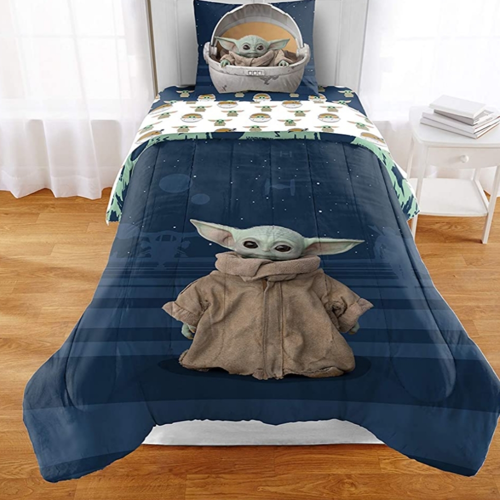 TWIN or FULL Baby Yoda Grogu  Comforter and Sham